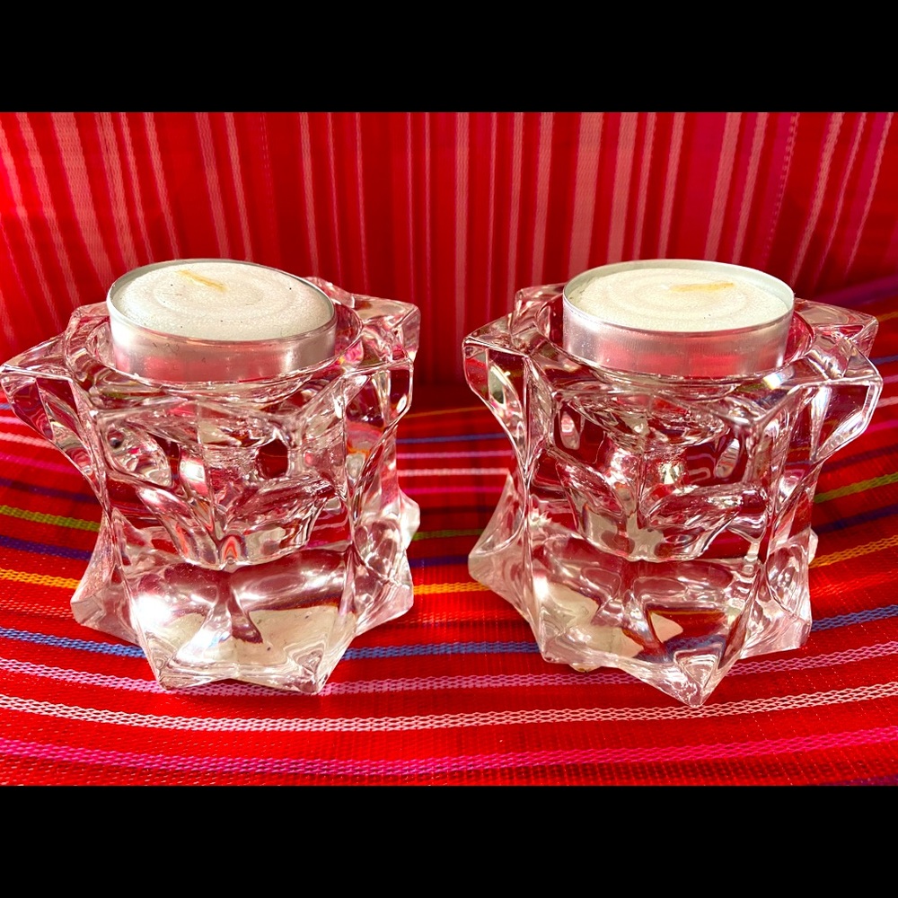 Mikasa Japan Sparkling Star votive candleholders